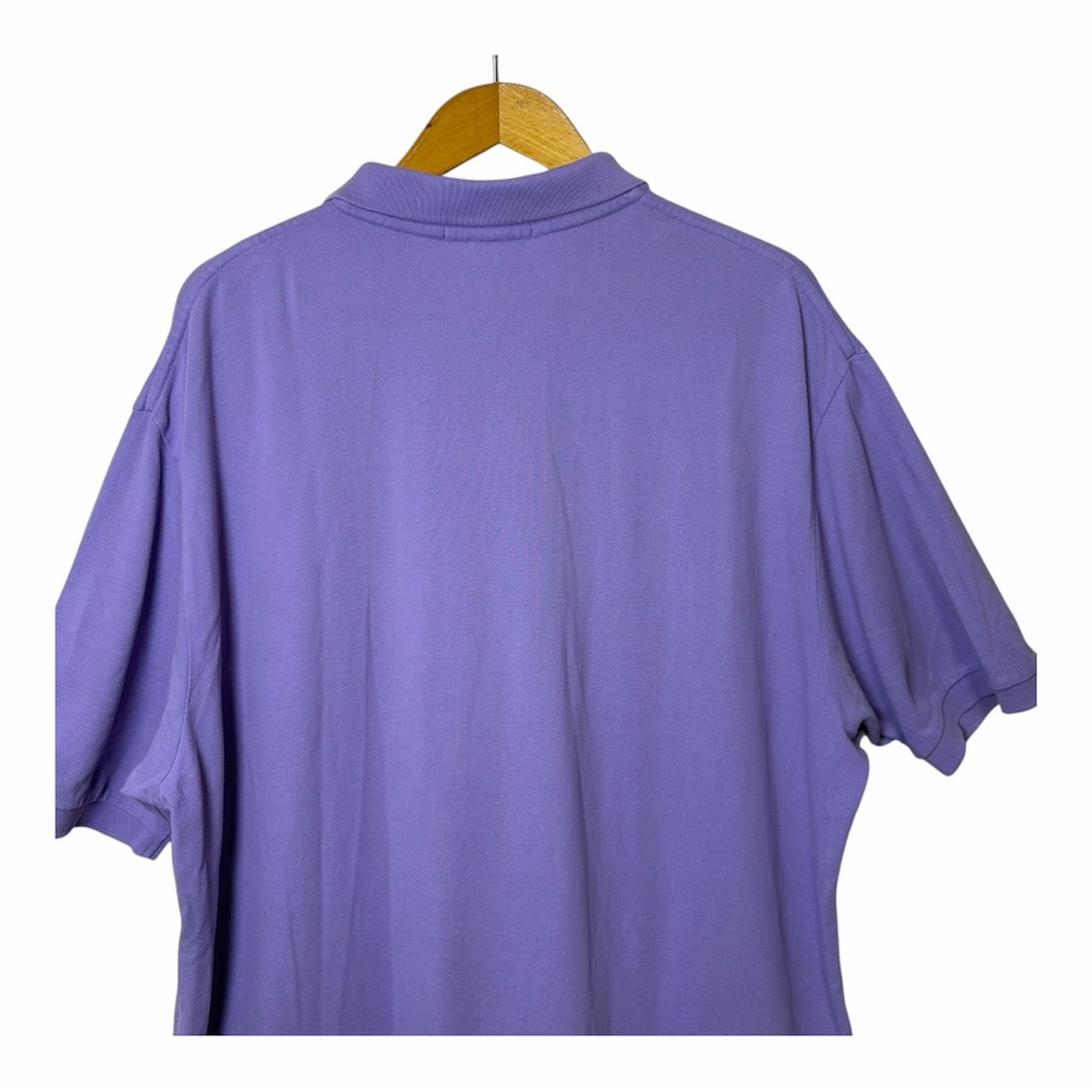 Polo Ralph Lauren Men's XXL Purple Short Sleeve Polo Shirt Brown Pony Logo 2XL - Picture 4 of 9
